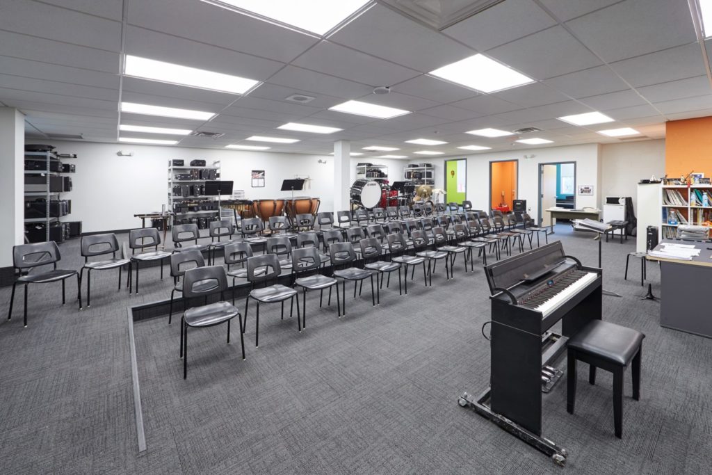 Newton's Grove School Music classroom