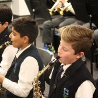 Newtons Grove school music class with students playing jazz